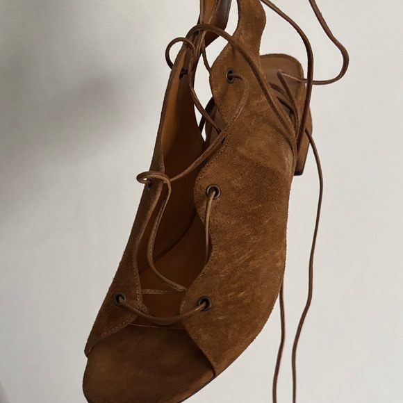 Yves Saint Laurent Tan Lace-Up Over the Knee Boots - Picture 14 of 14